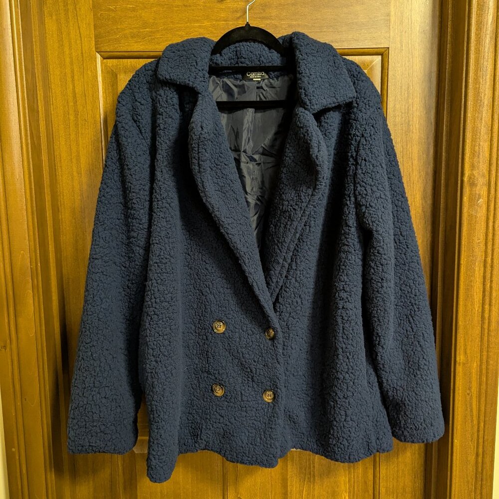 Camisa 2xL Navy Teddy Jacket